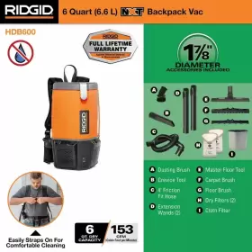 320181455 RIDGID Backpack Vacuum Cleaner Filters Locking Nxt #2
