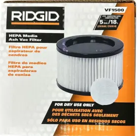 DV0500 RIDGID Rigid Hepa Media Filter Ash Vacs Box