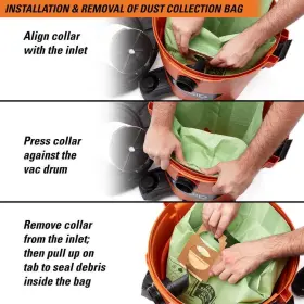 VF3602C RIDGID Vacuum Bag Sealing Collar Concrete Drywall #3