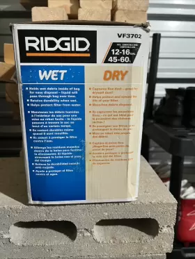 VF3702 RIDGID Rigid Dust Debris Bags Vacuums Gallons #2 VF3702 RIDGID Rigid Dust Debris Bags Vacuums Gallons #2