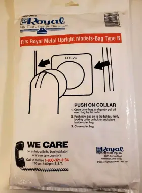 046034011346 ROYAL Paper Vacuum Bags Upright #3 046034011346 ROYAL Paper Vacuum Bags Upright #3
