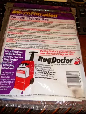 074999010265 RUG DOCTOR Vacuum Cleaner Bags Hooverwindtunnel #2 074999010265 RUG DOCTOR Vacuum Cleaner Bags Hooverwindtunnel #2
