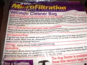 074999010265 RUG DOCTOR Vacuum Cleaner Bags Hooverwindtunnel #3 074999010265 RUG DOCTOR Vacuum Cleaner Bags Hooverwindtunnel #3