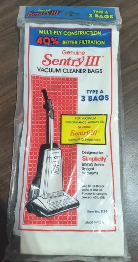 S12B-3 SENTRY III Bags Vacuum Simplicity Cleaner