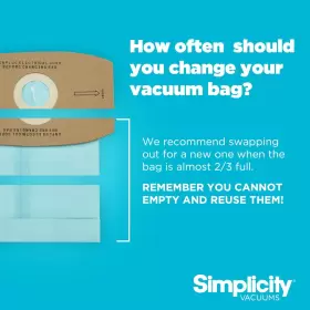 098612947738 SIMPLICITY VACUUMS Vacuum Bags Sport #3