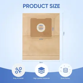 744759582553 SKROS Pack Vacuum Bags Bissell Zing #3