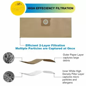 191762301006 SPACETENT Pack Vacuum Filter Bags Stanley Gallon #3 191762301006 SPACETENT Pack Vacuum Filter Bags Stanley Gallon #3