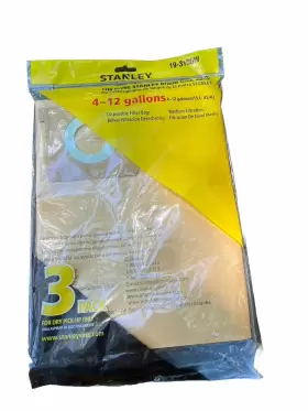 193100W STANLEY Disposable Filter Bag Gallons 193100W STANLEY Disposable Filter Bag Gallons