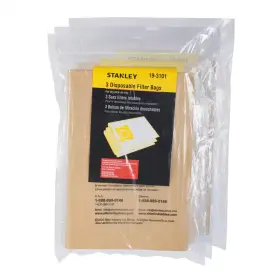 313036255260 STANLEY Disposable Filter Bag Vacuums 313036255260 STANLEY Disposable Filter Bag Vacuums