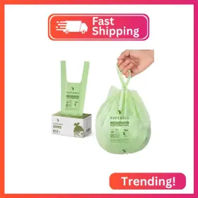 1.6H1 SUPERBIO Gallon Handle Tie Compostable Food Scrap Bags