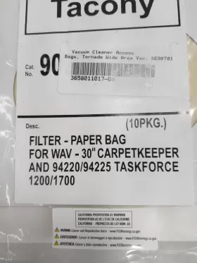 365-8011017-G5 TACONY Pack Vacuum Cleaner Filter Bags Wav #2