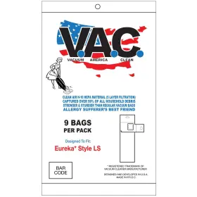 VAC-26 VACUUM AMERICA CLEAN Eureka Ls Hepa Filtration Bags