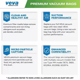 853460008136 VEVA Pack Supervac Vacuum Bags Eureka #3 853460008136 VEVA Pack Supervac Vacuum Bags Eureka #3