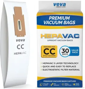 853460008372 VEVA Pack Hepa Bags Oreck Upright Vacuum