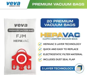 8542020800 VEVA Hepa Vacuum Bags Fjm Miele #2