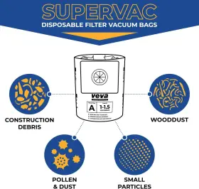 744110144468 VEVA ADVANCED FILTERS Pack Vacuum Bags Vac Air #3