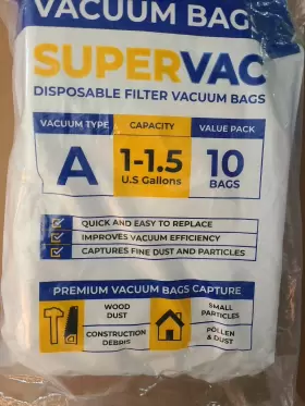 HRAPAPER-30 VEVA Supervac Vacuum Bags Pack Microallergen #3 HRAPAPER-30 VEVA Supervac Vacuum Bags Pack Microallergen #3