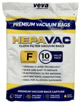 KFBF-10 VEVA Hepavac Filter Vacuum Bags Pack