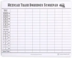 YM-DM004-A YELLOW MOUNTAIN IMPORTS Mexican Train Dominoes