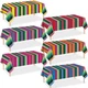 6 Pack Mexican Fiesta Plastic Tablecloth, Rectangle Disposable Table Cloth St...