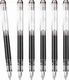 6 Pack Disposable Fountain Pens, Black Pens Fine Point Nib Fountain Pen for Writ