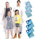 Disposable Rain Ponchos 6 Pack for Adults/Kids/Family Set-50% Thicker Emergency