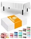 Pureegg Disposable Table Cloths White 6 Pack, 54x108 Inch Waterproof Rectangle