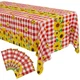 6 Pack Disposable Sunflower Tablecloth 54 x 108 Inch Plastic Rustic Sunflower...