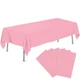 Pink 6 Pack Plastic Table Cloth 54" x 108", Disposable Tablecloths Rectangle ...