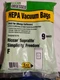 Riccar F HEPA Vacuum Bags (pack of 9) 5-Ply for Simplicity, Freedom, Supralite