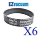 {6} Genuine Oreck 0300604, 0100604 Vacuum Cleaner Belt for all Oreck Uprights #
