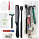 6 Sets Personal Hygiene Kit Bulk, Disposable Toothbrushes with 6 Pack, White