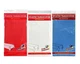 6 Pack Disposable Plastic Tablecloths Red White Blue For Parties 54X108 Inches