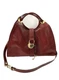 $1390 ETRO Leather Satchel Shoulder Bag Burgundy Red Strap Large Size RARE VTG