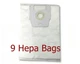 9 pack Riccar Type H HEPA Canister Vacuum Bags oem RHH-6