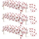 6 Pack Crawfish Boil Party Tablecloth 108x54 Inch, Plastic Disposable Rectang...
