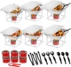 6 Pack - Disposable Chafing Dish Buffet Set, Half Size Pans, Welded Body Food Wa