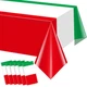 6Pack Italian Flag Tablecloth, Themed Disposable Plastic Rectangle Table Cove...
