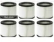 6 Craftsman 38752 Wet Dry Vac Replacement Filter Wall Shop Vacuums (9-38752), 6 Craftsman 38752 Wet Dry Vac Replacement Filter Wall Shop Vacuums (9-38752),