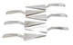 6 Pack Disposable Plastic Pie/Cake Servers Heavy Duty Silver