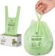 SUPERBIO 1.6 Gallon Handle Tie Compostable Food Scrap Bags for Counter Top Compo