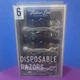 The Hudson Line Disposable Razors 6 Pack 3 Stainless Steel Blades Aloe Strip