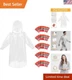 6-Pack  Disposable Rain Ponchos for Adults & Youth - Stay Dry in Style