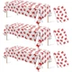 6 Pack Crab Boil Party Tablecloth, Plastic Disposable Crab Table Cover Rectan...