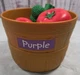 Learning Resources Farmers Market  Replacement Purple Bucket W/ Assorted Food