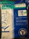 Royal Aire Filtration Type Y Vacuum Bags 7 Bags PN 43655127 Pkg#AR10140 NEW Royal Aire Filtration Type Y Vacuum Bags 7 Bags PN 43655127 Pkg#AR10140 NEW