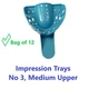Dental Impression Trays Disposable Perforated No 3, Medium Upper, Bag of 12 Dental Impression Trays Disposable Perforated No 3, Medium Upper, Bag of 12