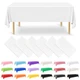 6 Pack Disposable Plastic Tablecloths 54 x 108 Inch White Rectangle Table Cov...