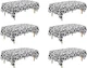 6 Pack Disposable Black and 54 inches x 108 inches, White Cow Print 