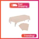 tujol Ivory 6 Pack Plastic Table Cloth 54" x 108", Disposable Tablecloths Rectan